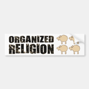Organisierte Religion BMP (Schafe) Autoaufkleber