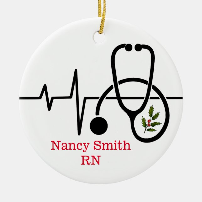 Organisierung von Gesundheitshelfern Keramik Ornament (Vorne)