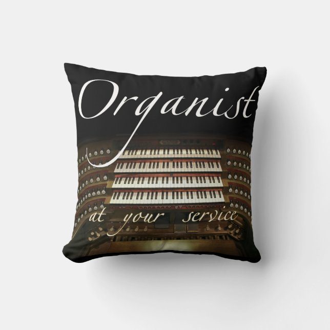 Organist an Ihrem Service-Wurfskissen Kissen (Vorderseite)