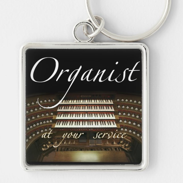Organist an Ihrer Service-Schlüsselkette Schlüsselanhänger (Vorne)