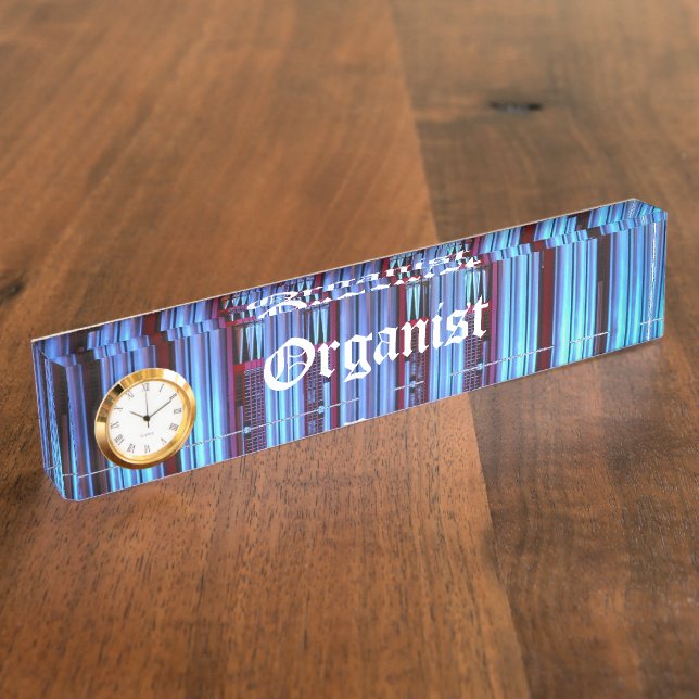 Organist Namensplakette (Seite)