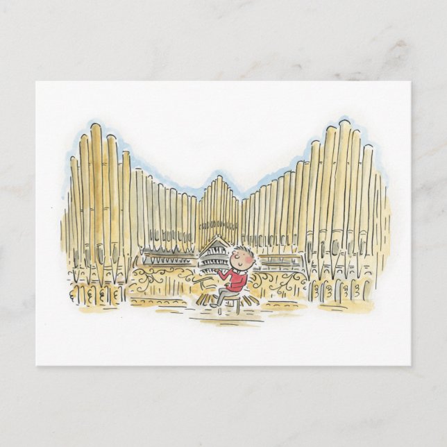Organist Postkarte (Vorderseite)