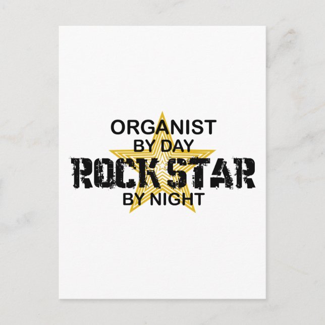 Organist Rock Star by Night Postkarte (Vorderseite)