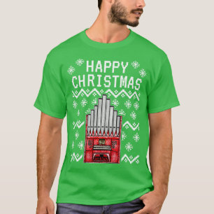 Organist Ugly Weihnachtskirchensorchester Musiker T-Shirt