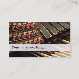 Organist-Visitenkarte mit Organpedalen Visitenkarte