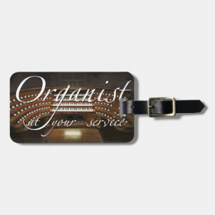 Organiste à votre étiquette de bagage de service