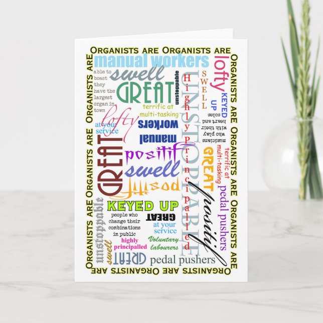 Organisten sind alles leere Karten (Vorderseite)