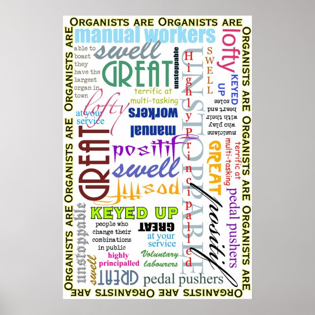 Organisten sind alles! Poster! Poster (Vorne)