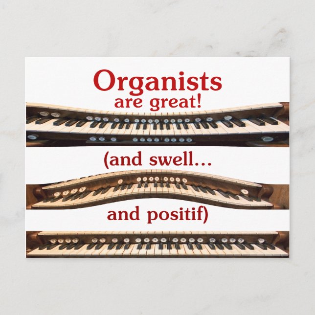Organisten sind eine großartige Postkarte (Vorderseite)
