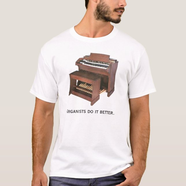 Organisten verbessert es T-Shirt (Vorderseite)
