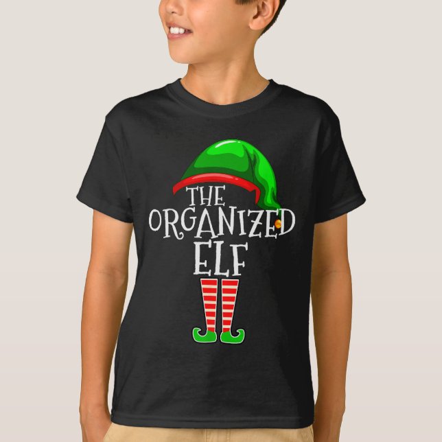 Organized Elf Group Matching Family Christmas  T-Shirt (Vorderseite)