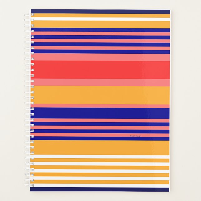 ORGANIZER YELLOW BLAU STRIPTER Planer (Vorderseite)