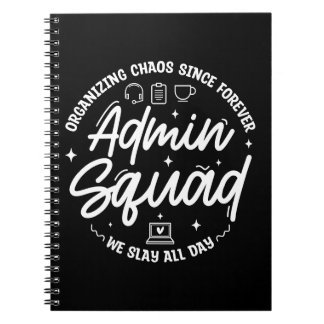 Organizing Chaos Funny Quote Admin Prof Day Squad Notizblock