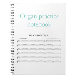 Organpraxisnotizbuch für Organisten Notizblock