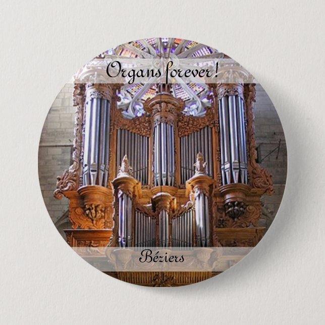 Organs für immer! Kathedrale von Béziers Button (Vorderseite)