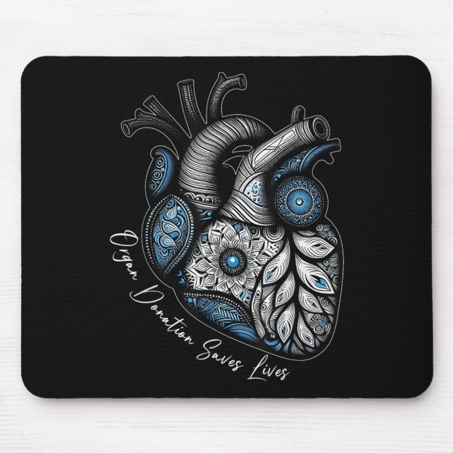 Organspende Rette Herztransplantation Mousepad (Vorne)