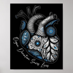 Organspende Rette Herztransplantation Poster