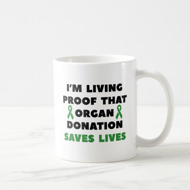 Organspende Rette Leben Kaffeetasse (Rechts)