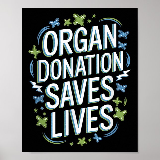 Organspende Rette Lebenszeit durch nationale Spend Poster (Vorne)