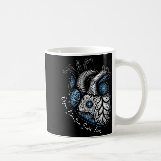 Organspende rettet Leben Herztransplantation Cardi Kaffeetasse (Rechts)