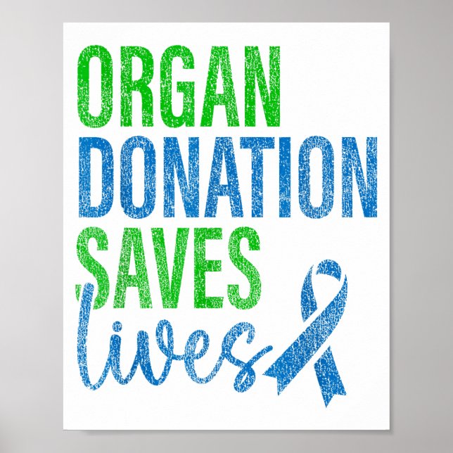 Organspende rettet Leben Nationale Grafik Poster (Vorne)