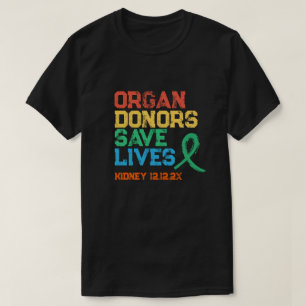 Organspender farbenfroher, individuell anpassbarer T-Shirt