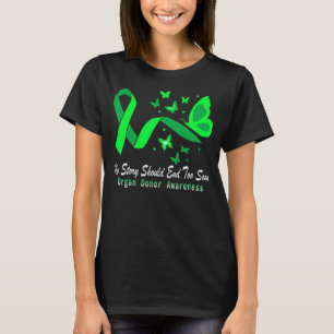 Organspenderblotten unterstützen Grüne Ri T-Shirt