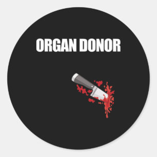 Organspenderspende Spaß Blut-Wound Niere Meme auf Runder Aufkleber