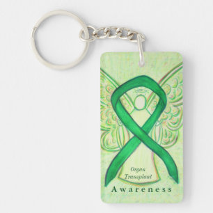 Organtransplantation Engel Awareness Ribbon Schlü Schlüsselanhänger