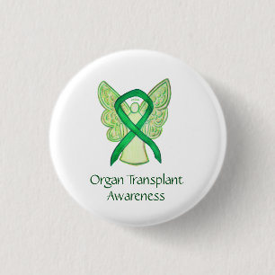 Organtransplantation Grünes Bewusstsein Ribbon Ang Button