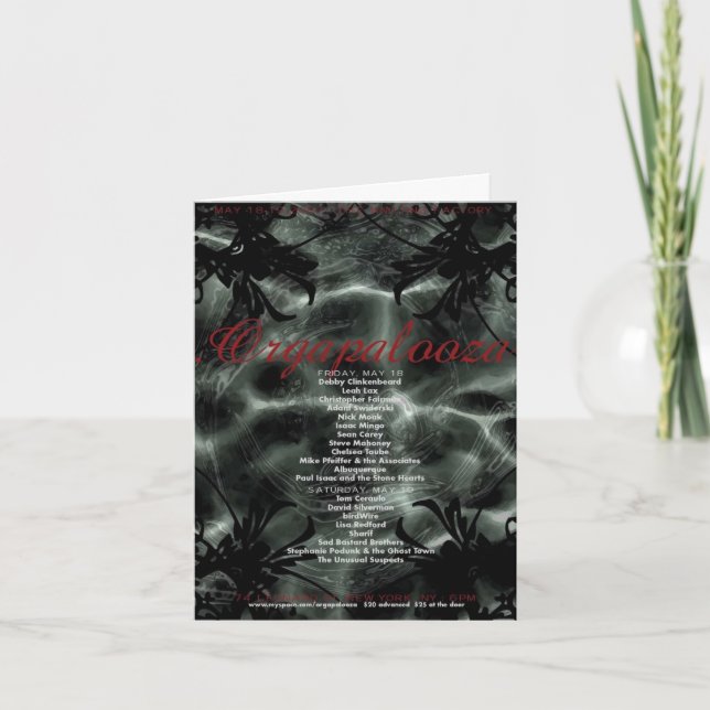 .Orgapalooza - Anmerkung Card Karte (Vorderseite)