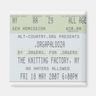 .Orgapalooza - Magnet de billets