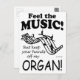 Orgel fühlen die Musik Postkarte (Vorne/Hinten)
