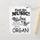 Orgel fühlen die Musik Postkarte (Vorderseite/Rückseite Beispiel)