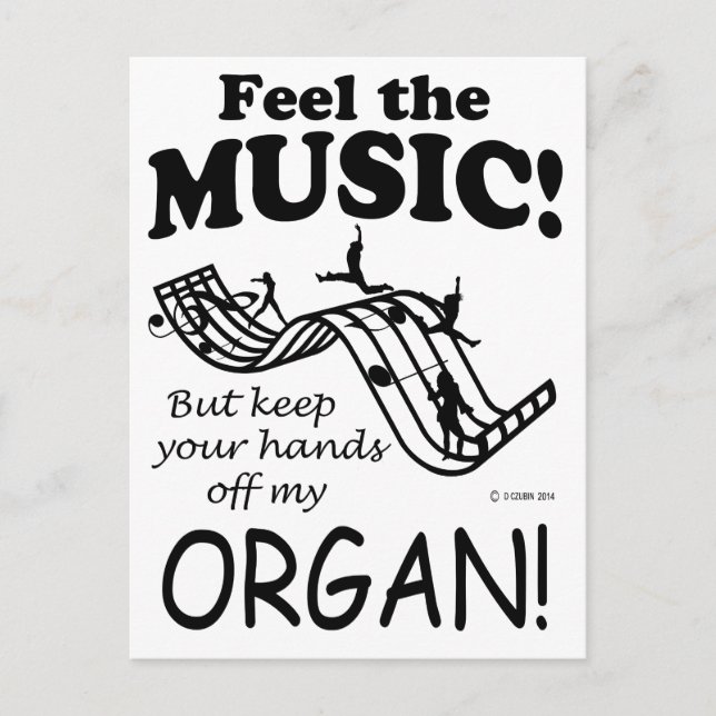 Orgel fühlen die Musik Postkarte (Vorderseite)