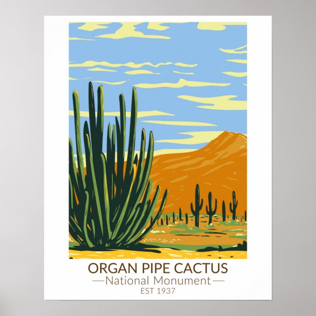 Orgel Pipe Cactus National Monument Arizona Poster (Vorne)