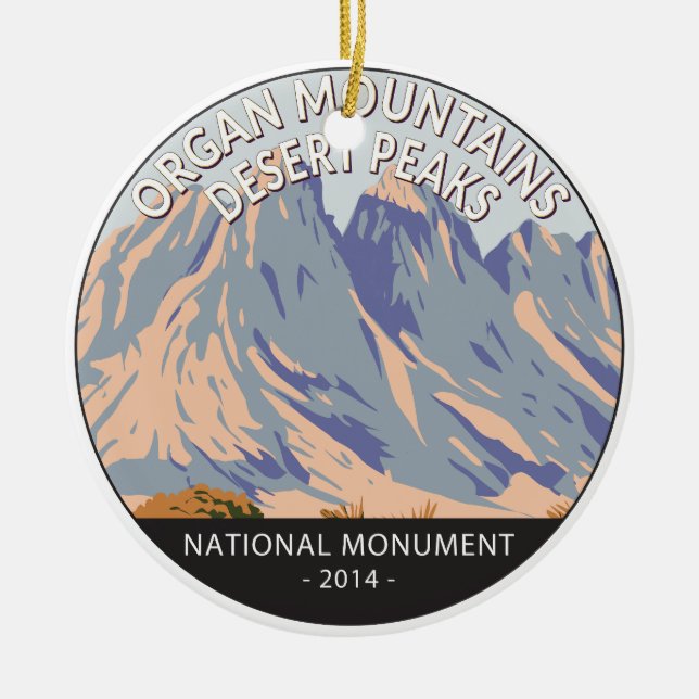 Orgelgebirge Wüstengipfel Nationaldenkmal Keramik Ornament (Vorne)