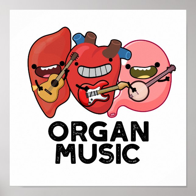 Orgelmusik Funny Anatomy Body Parts Pun Poster (Vorne)