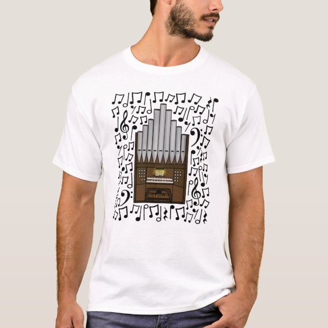 Orgelmusik Organist Musiker T-Shirt (Vorderseite)