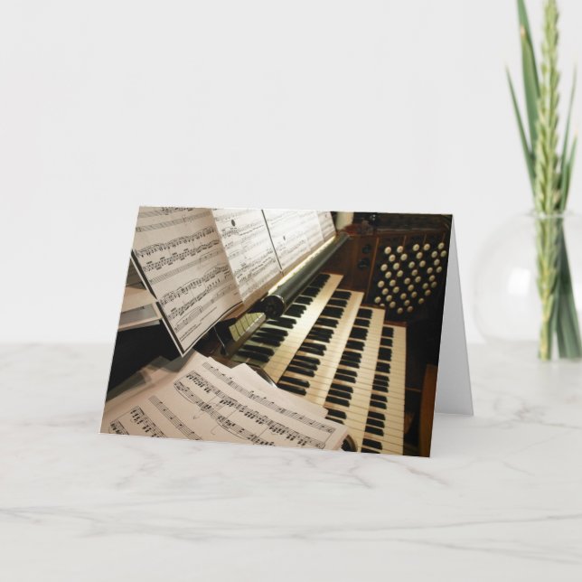 Orgelmusikschreibkarte Karte (Vorderseite)