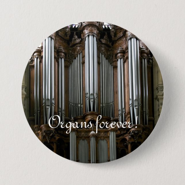 Orgeln für immer! St Eustache Knopf Button (Vorderseite)