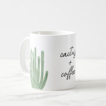 Orgelpfeife Kaktus Plus Kaffee Wasserfarben Tasse