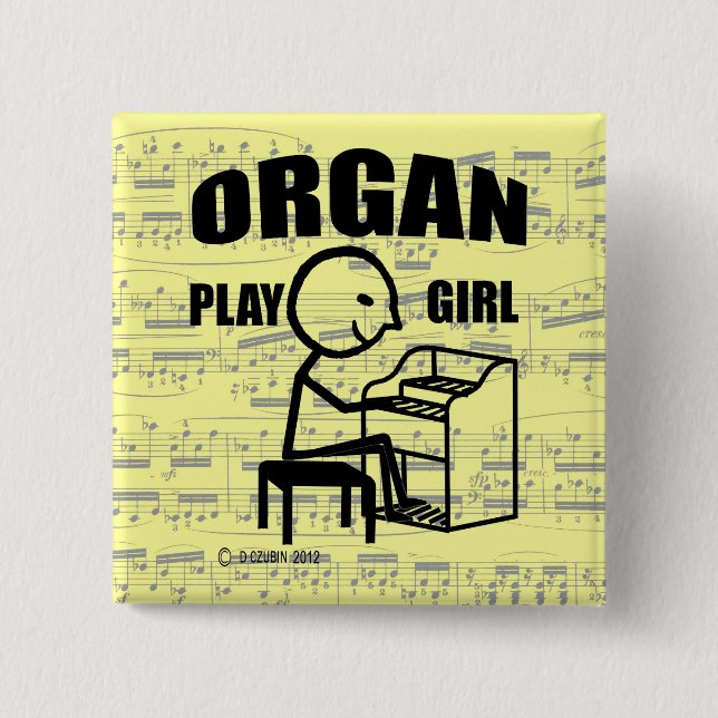Orgelspielerin Button (Vorderseite)