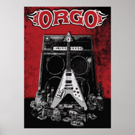 ORGO - Amp, Gitarre und Booze Red Poster
