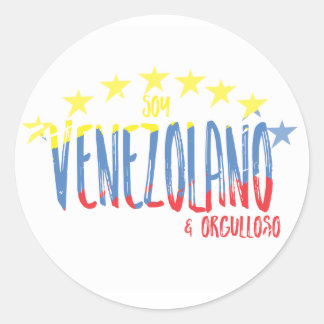 "Orgullo Venezolano" Runder Aufkleber