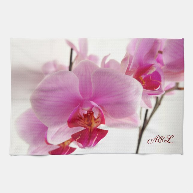 Orhids Blume Geschirrtuch (Horizontal)