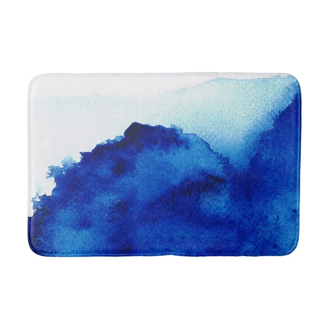 Orient Accent Watercolor Blue Badematte (Vorderseite)
