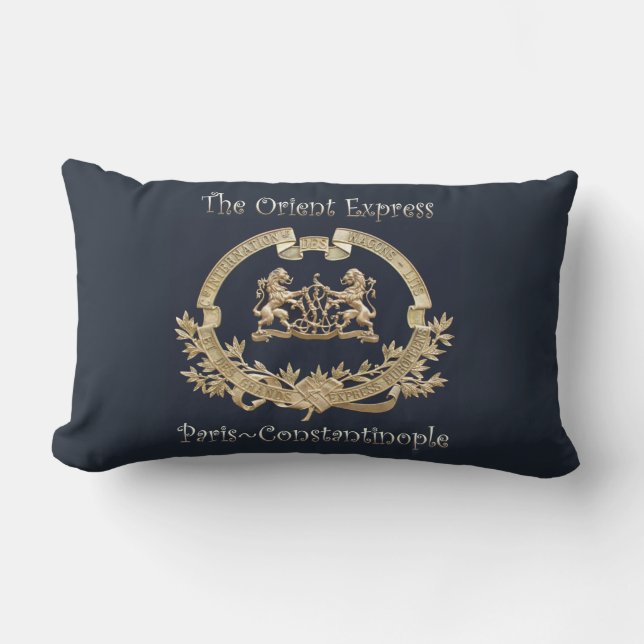 Orient-Express-Bahn-Logo~Paris/Konstantinopel ~ Lendenkissen (Vorderseite)