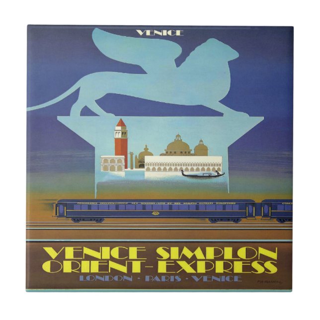 Orient Express Venice Poster Fliese (Vorderseite)