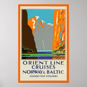 Orient-Linie Kreuzfahrten ~ Norwegen u. Ostsee Poster